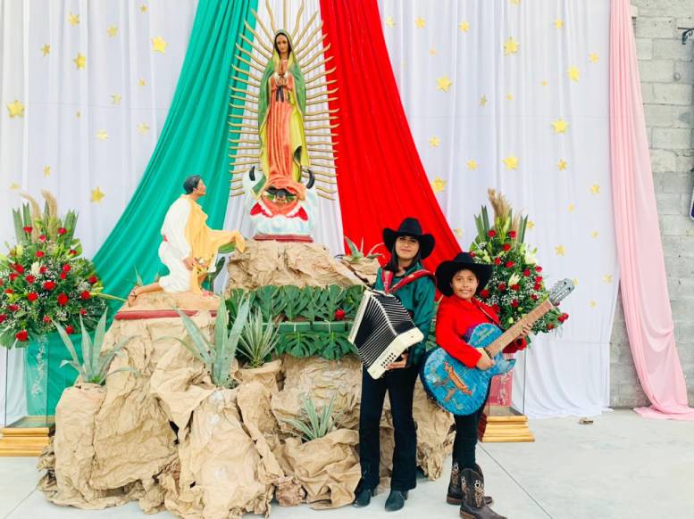 Lucía Celeste y Priscila Sarahí cantaron a la Virgen de Guadalupe en la  ciudad de Reynosa - Nteve