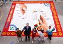 Espectacular alfombra gigante de los Juegos Bolivarianos del Bicentenario