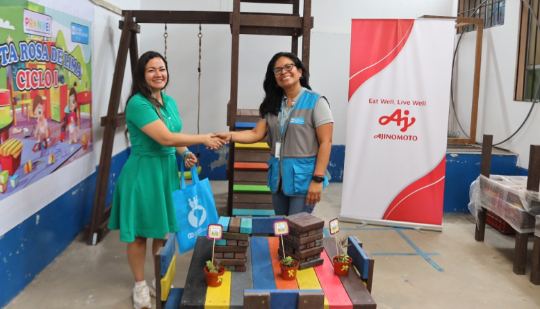 Ajinomoto del Perú dona espacios lúdicos de plástico reciclado a instituciones educativas de Ventanilla
